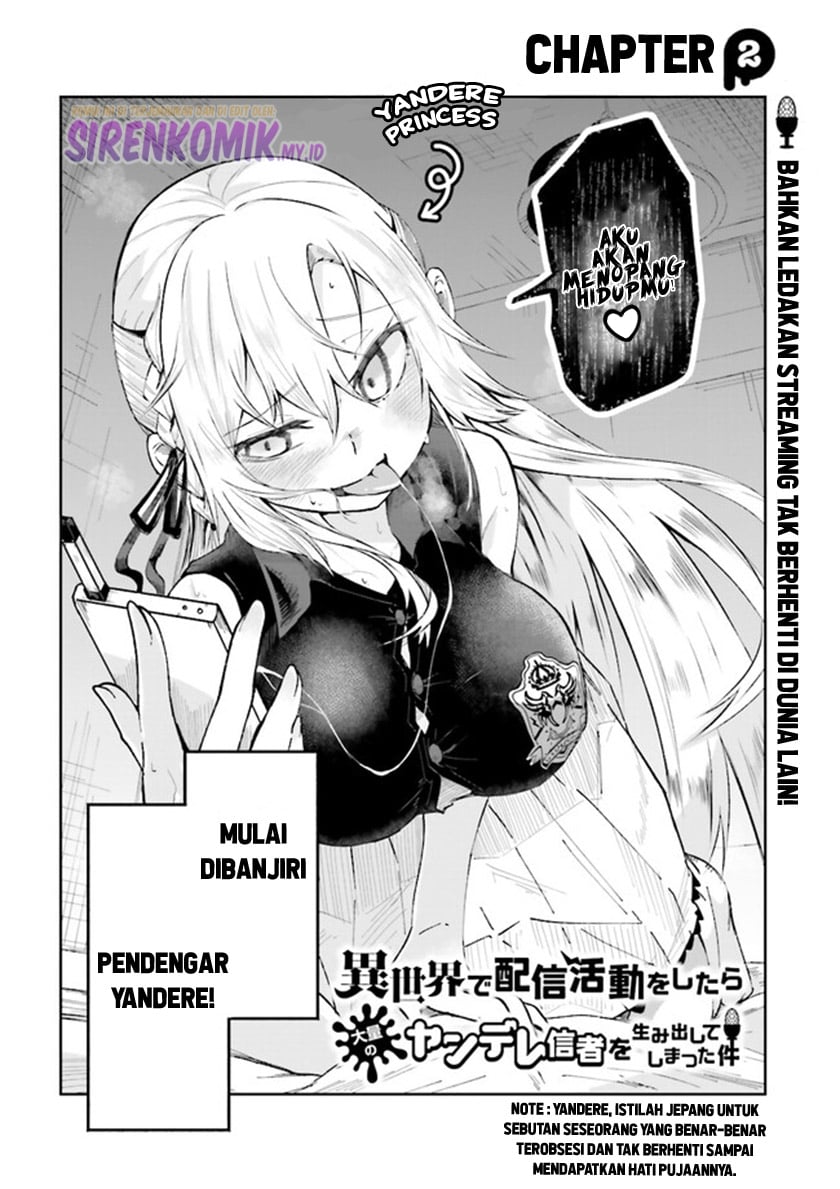 Isekai de Haishin Katsudou wo Shitara Tairyou no Yandere Shinja wo Umidashite Shimatta Ken - Chapter 2 3