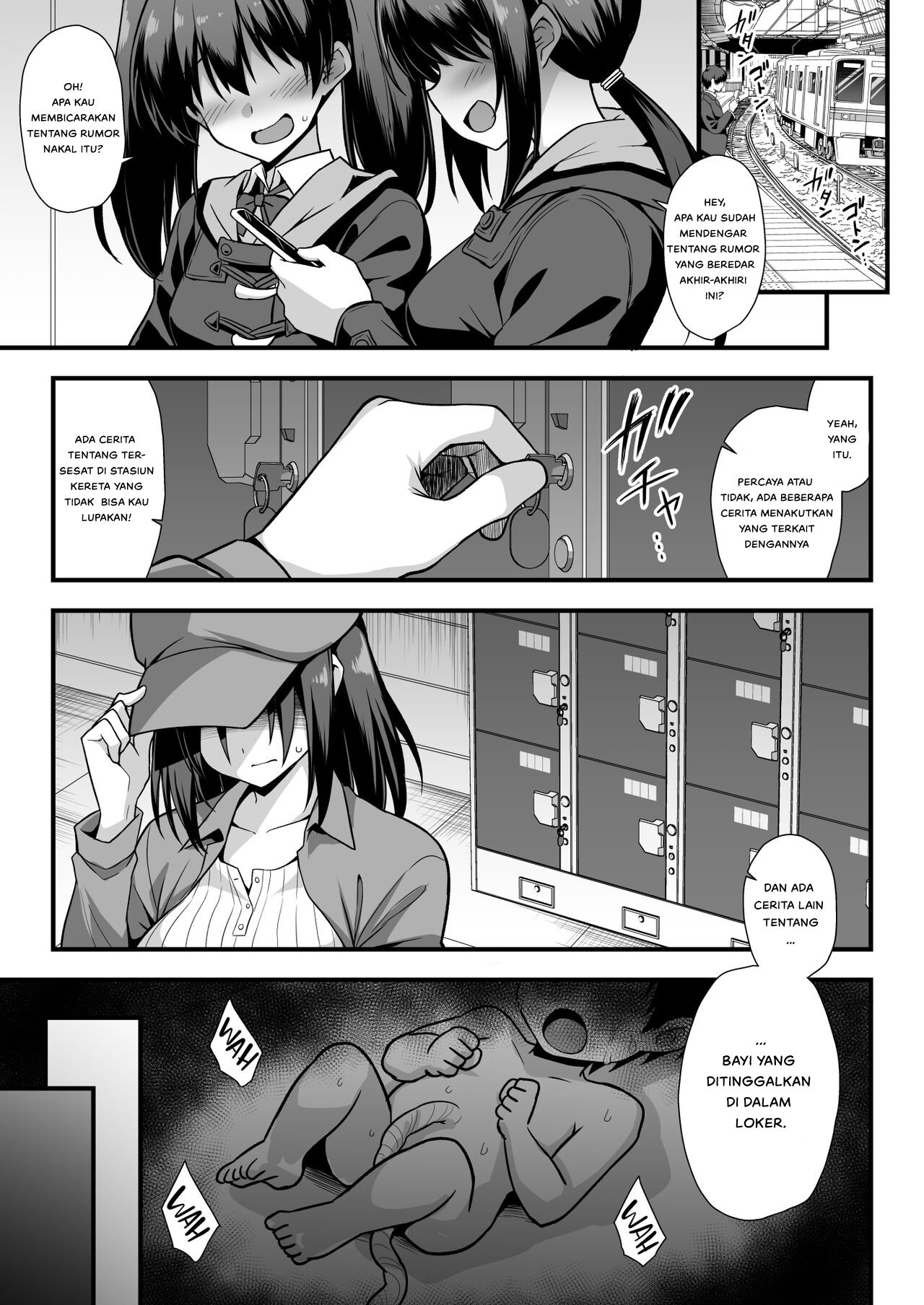 Kaidan Toshi Densetsu Shinya no Eki de Mesugaki ni Totsuzen Ecchi - Chapter 1 4